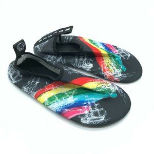 Met 520 Womens Water Shoes Slip On Fabric Rainbow Ship Black Size 40/41 US 8.5-9
